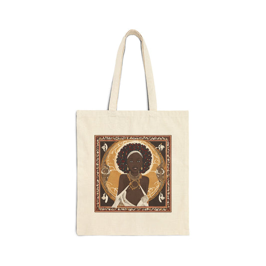 Cultural Art Cotton Canvas Tote Bag - Eco-Friendly Shopper