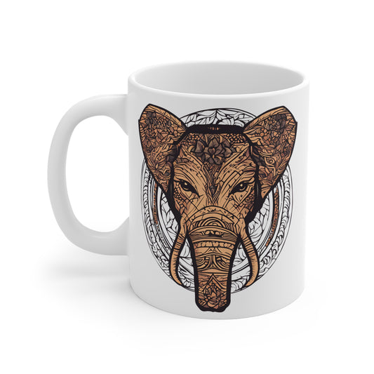 Handcrafted Elephant Mug - Ceramic Coffee Cup for Animal Lovers