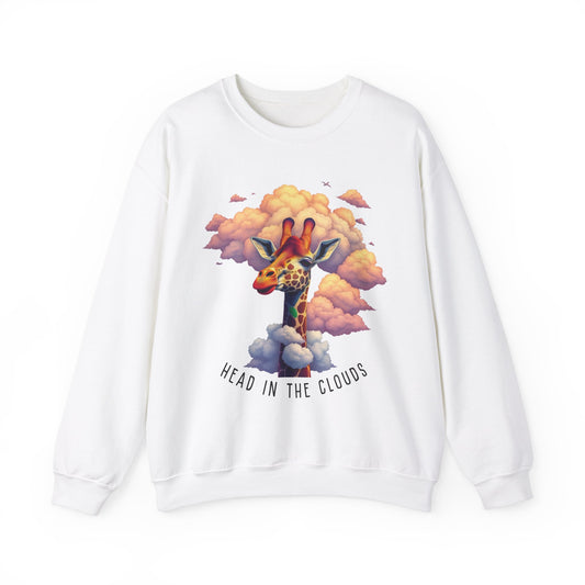 Head in the Clouds Giraffe Crewneck Sweatshirt - Unisex Heavy Blend™