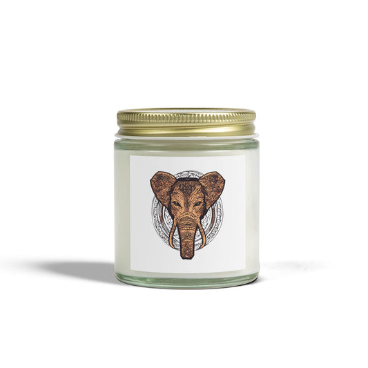 Elephant Design Scented Candles | Coconut Apricot Wax | Perfect for Relaxation and Home Decor