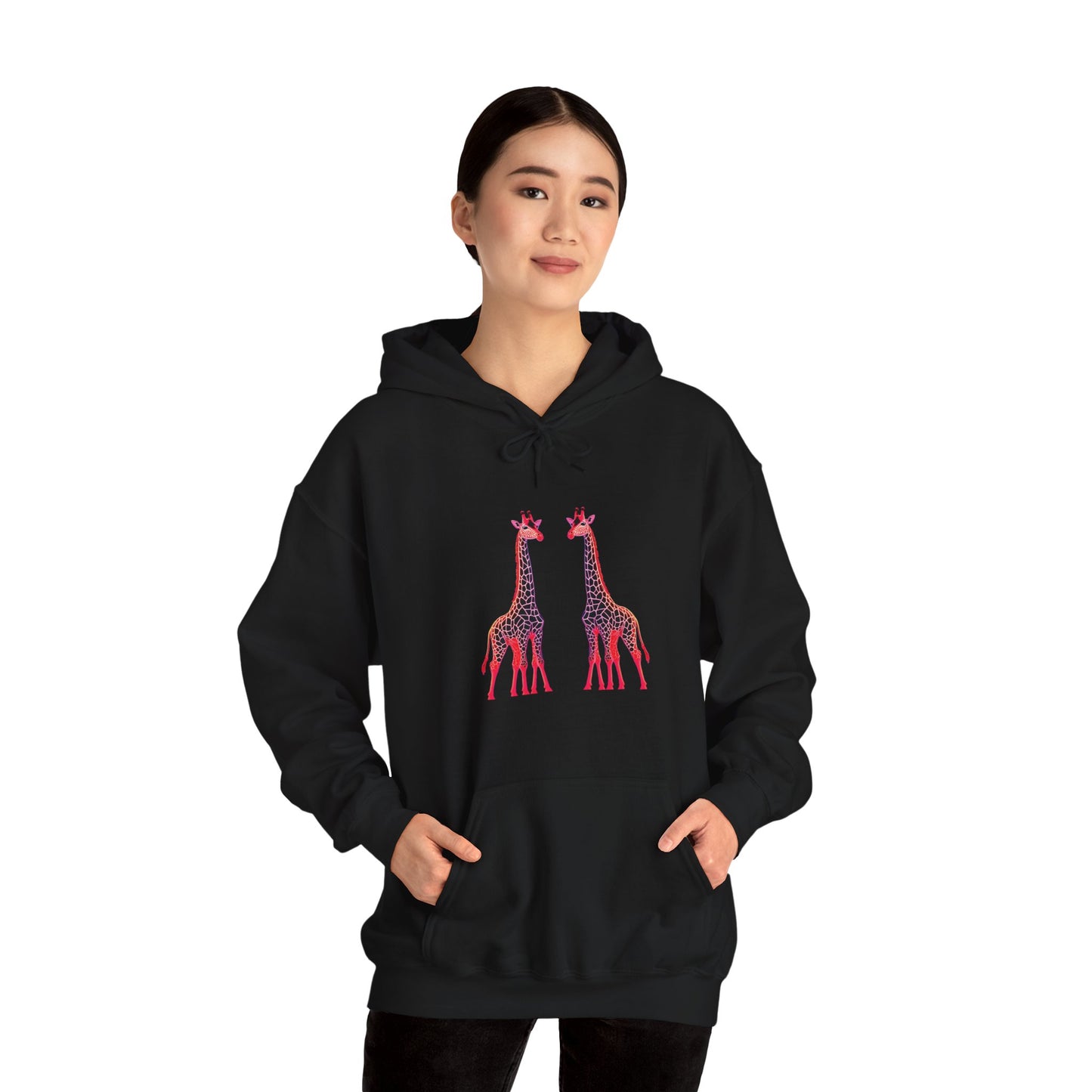 Playful Giraffe Hoodie - Unisex Heavy Blend™ Sweatshirt