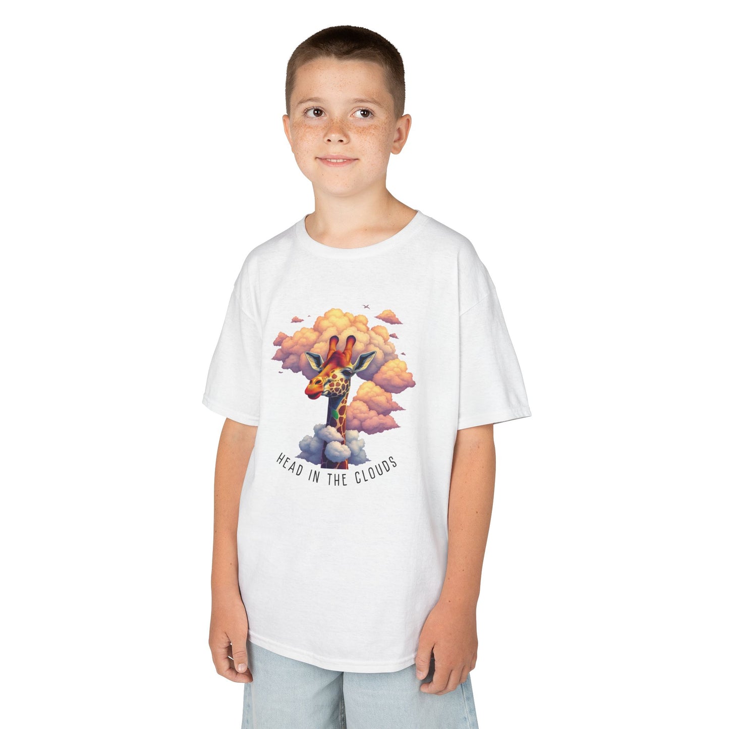 Kids Heavy Cotton™ Tee - 'Head in the Clouds' T-Shirt for Boys and Girls