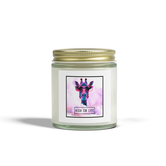 High On Life Scented Coconut Apricot Wax Candle