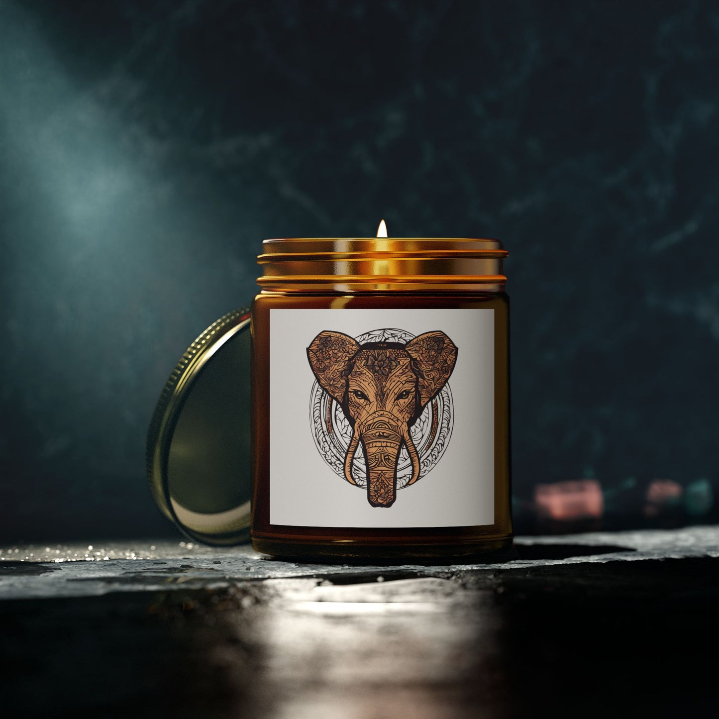 Elephant Design Scented Candles | Coconut Apricot Wax | Perfect for Relaxation and Home Decor