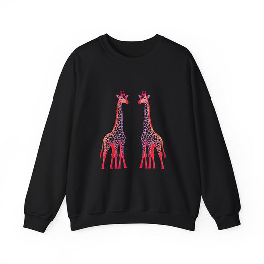 Colorful Giraffe Graphic Unisex Crewneck Sweatshirt