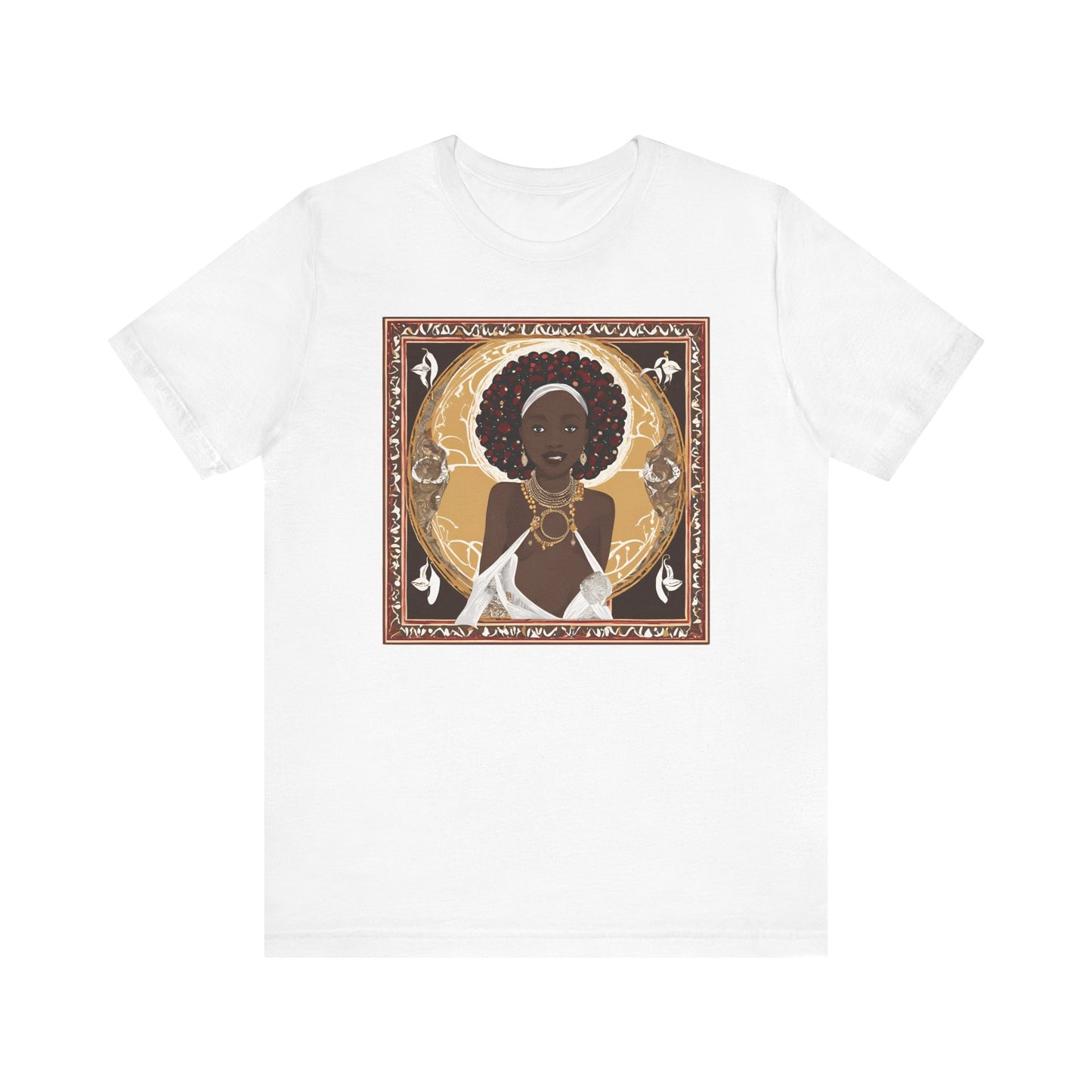 Black Queen Unisex Jersey Tee | Cultural Art Graphic Tee