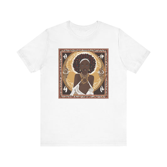 Black Queen Unisex Jersey Tee | Cultural Art Graphic Tee