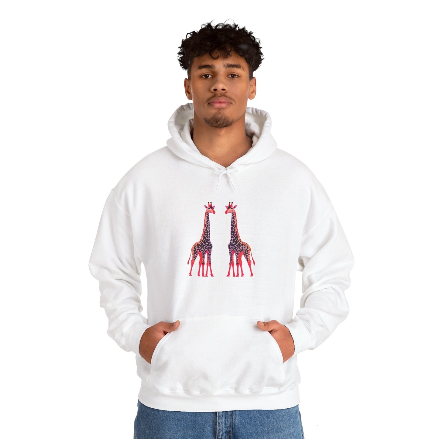 Playful Giraffe Hoodie - Unisex Heavy Blend™ Sweatshirt