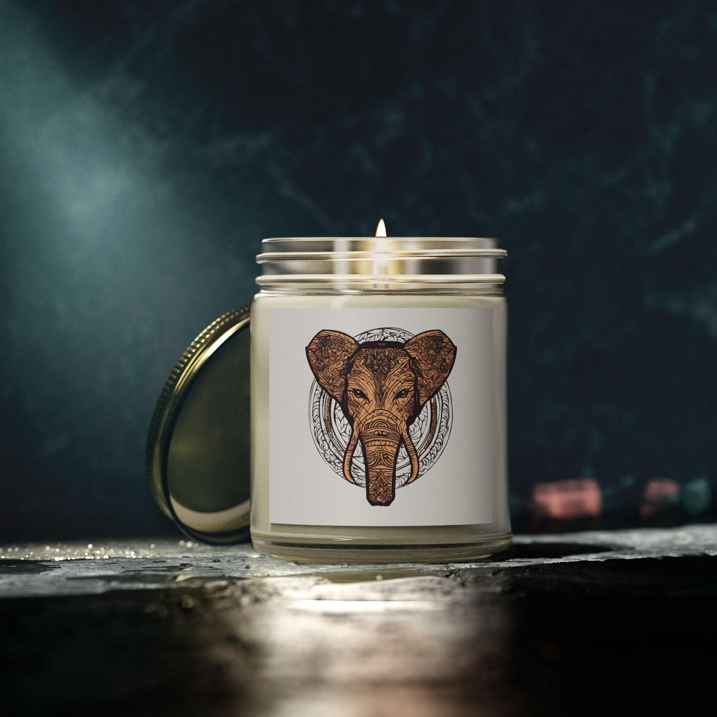 Elephant Design Scented Candles | Coconut Apricot Wax | Perfect for Relaxation and Home Decor