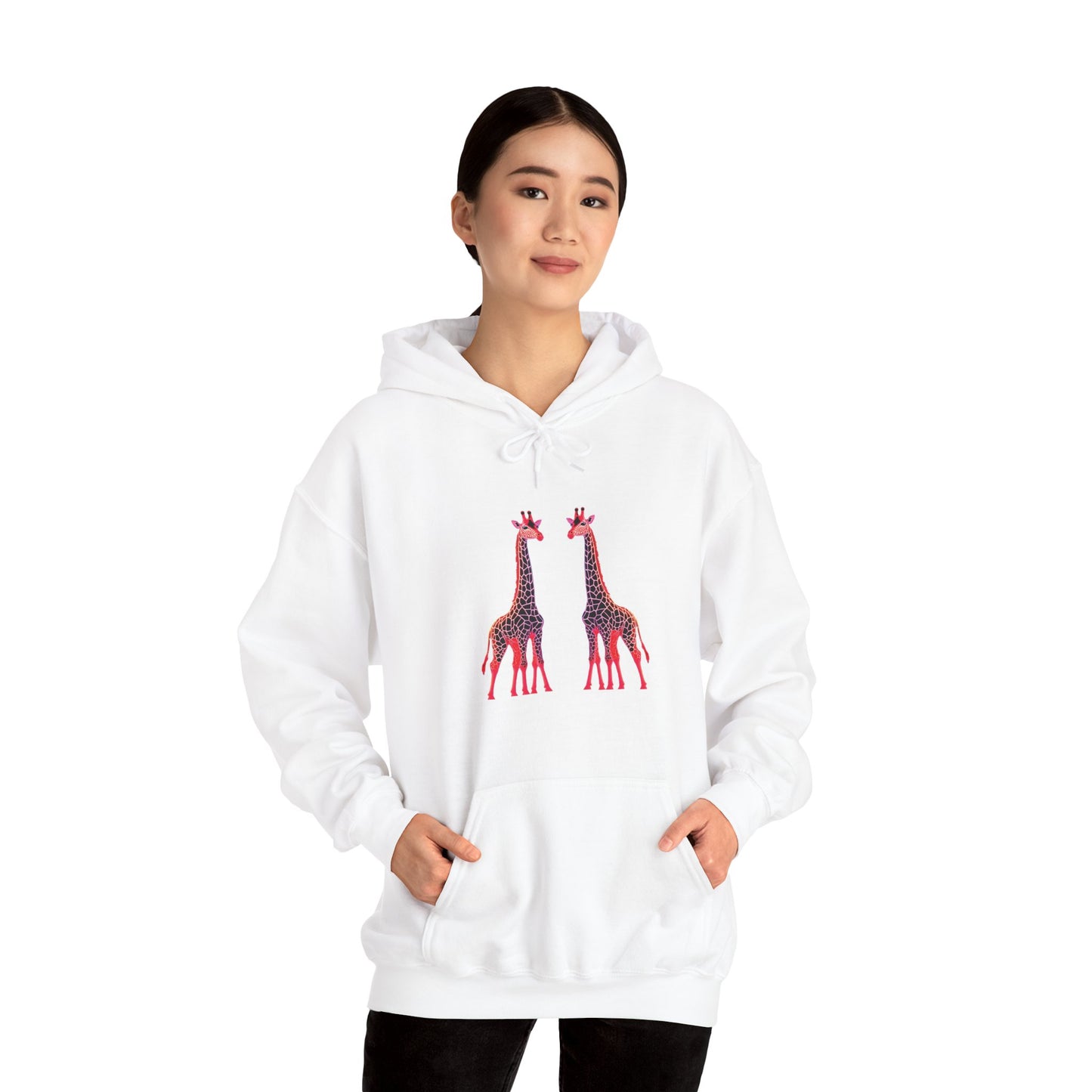 Playful Giraffe Hoodie - Unisex Heavy Blend™ Sweatshirt