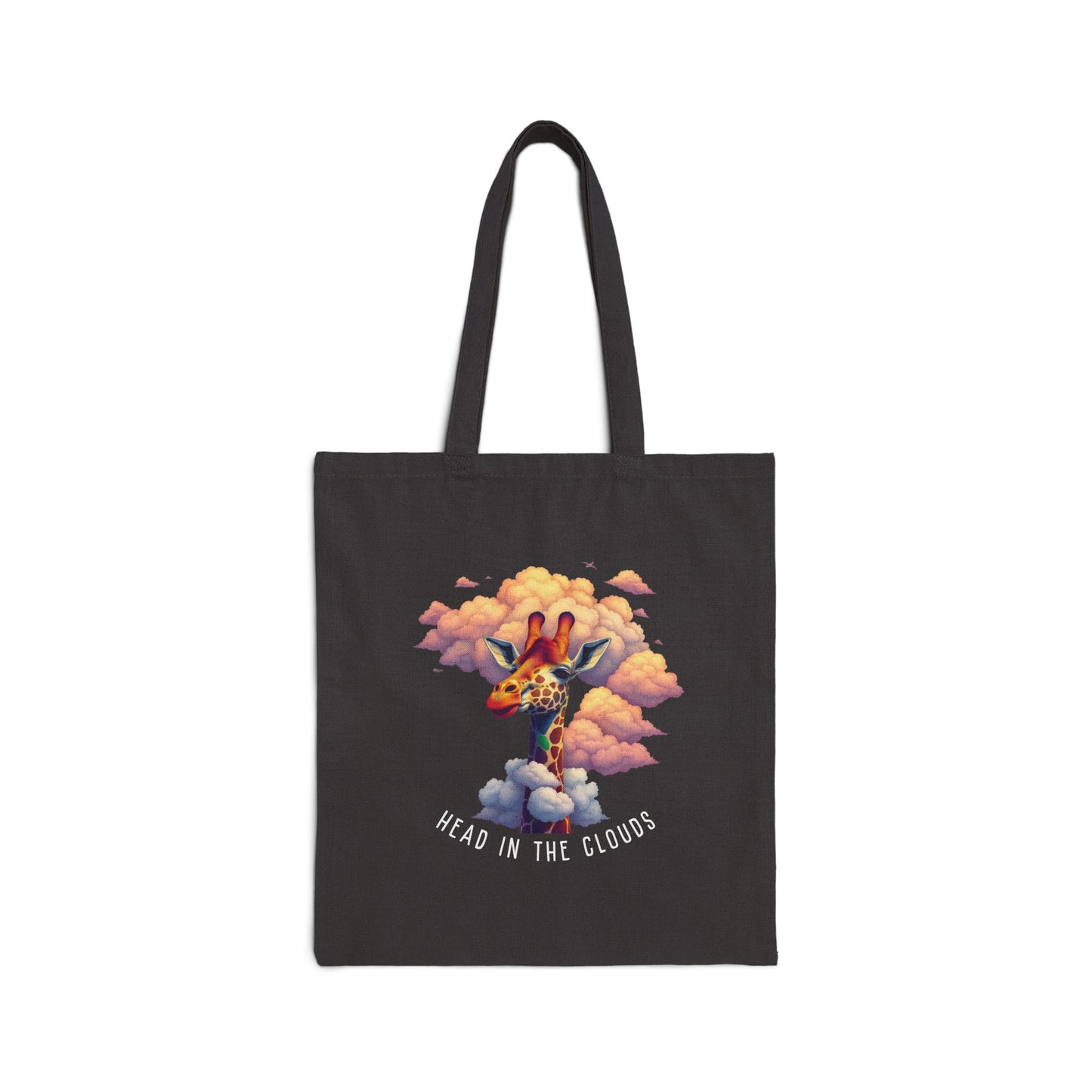 Head in the Clouds Cotton Canvas Tote Bag - Eco-Friendly, Inspirational Design