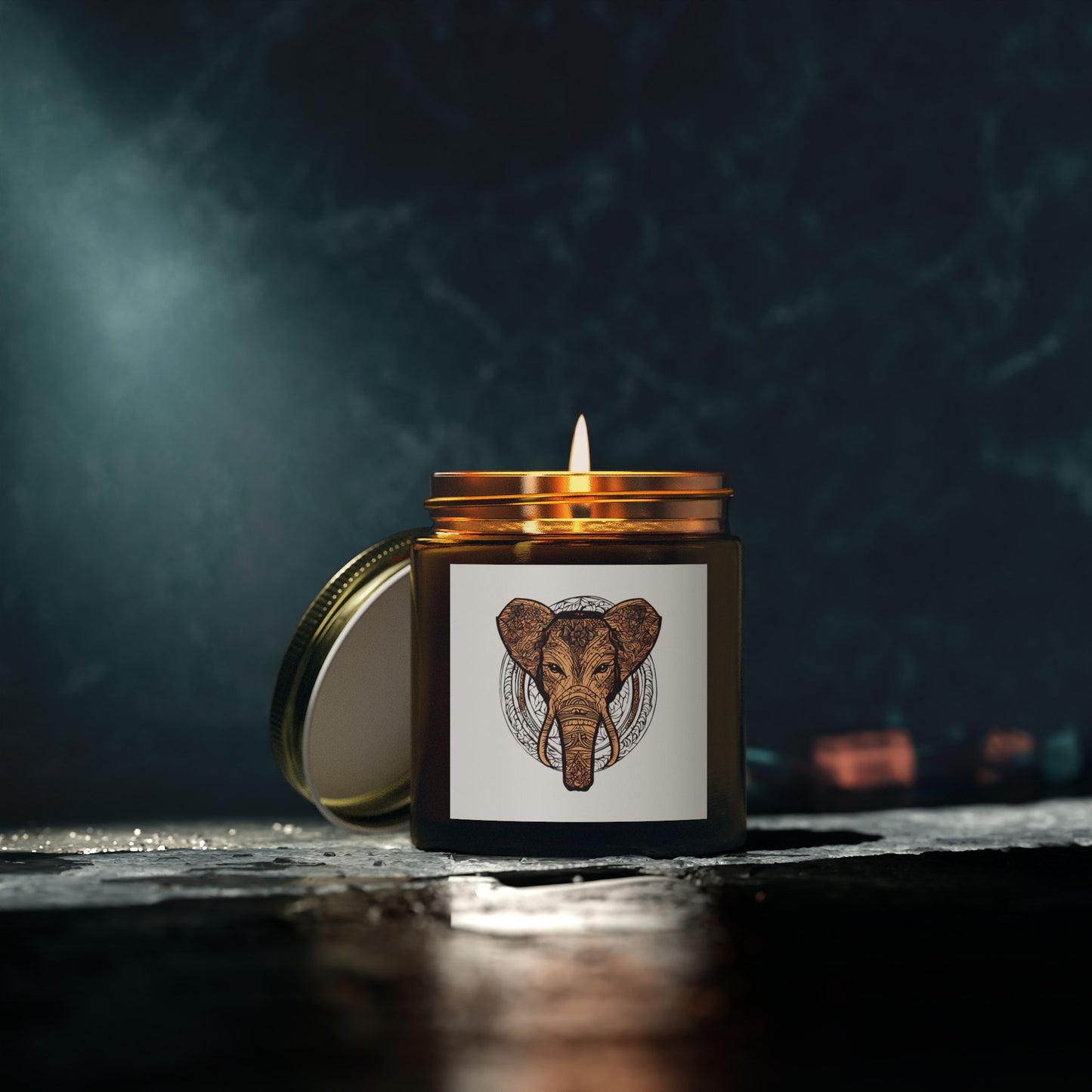 Elephant Design Scented Candles | Coconut Apricot Wax | Perfect for Relaxation and Home Decor