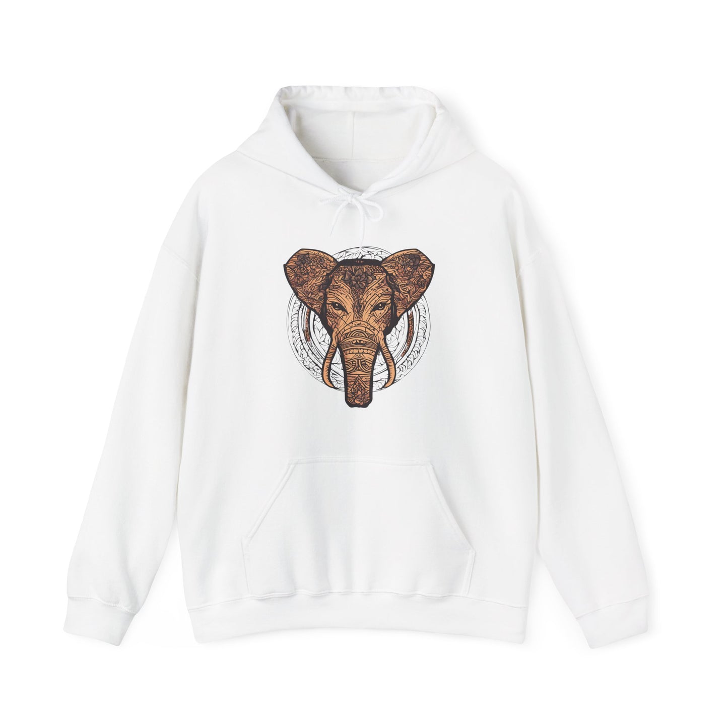 Elephant Art Cozy Hoodie - Unisex Heavy Blend™ Sweatshirt for Animal Lovers