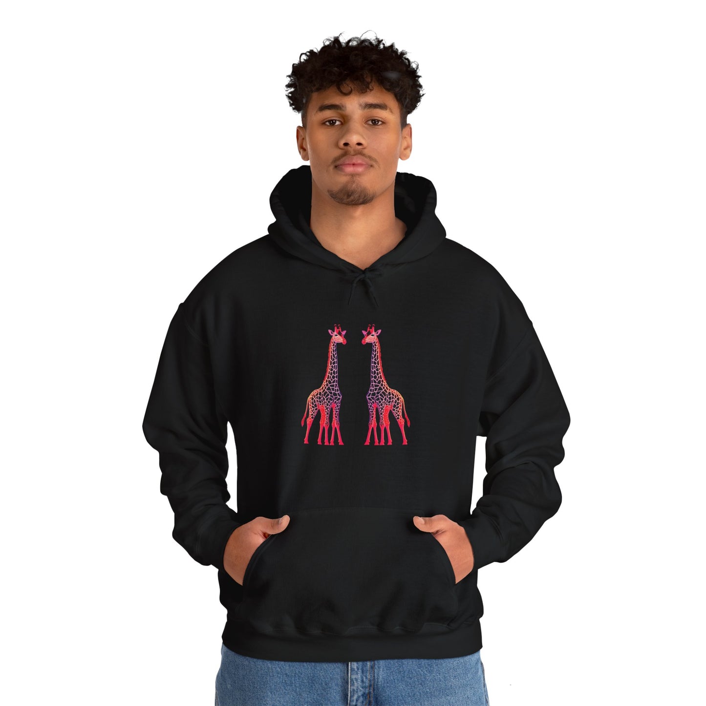 Playful Giraffe Hoodie - Unisex Heavy Blend™ Sweatshirt