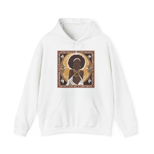 Cultural Unisex Hooded Sweatshirt with Artistic Design