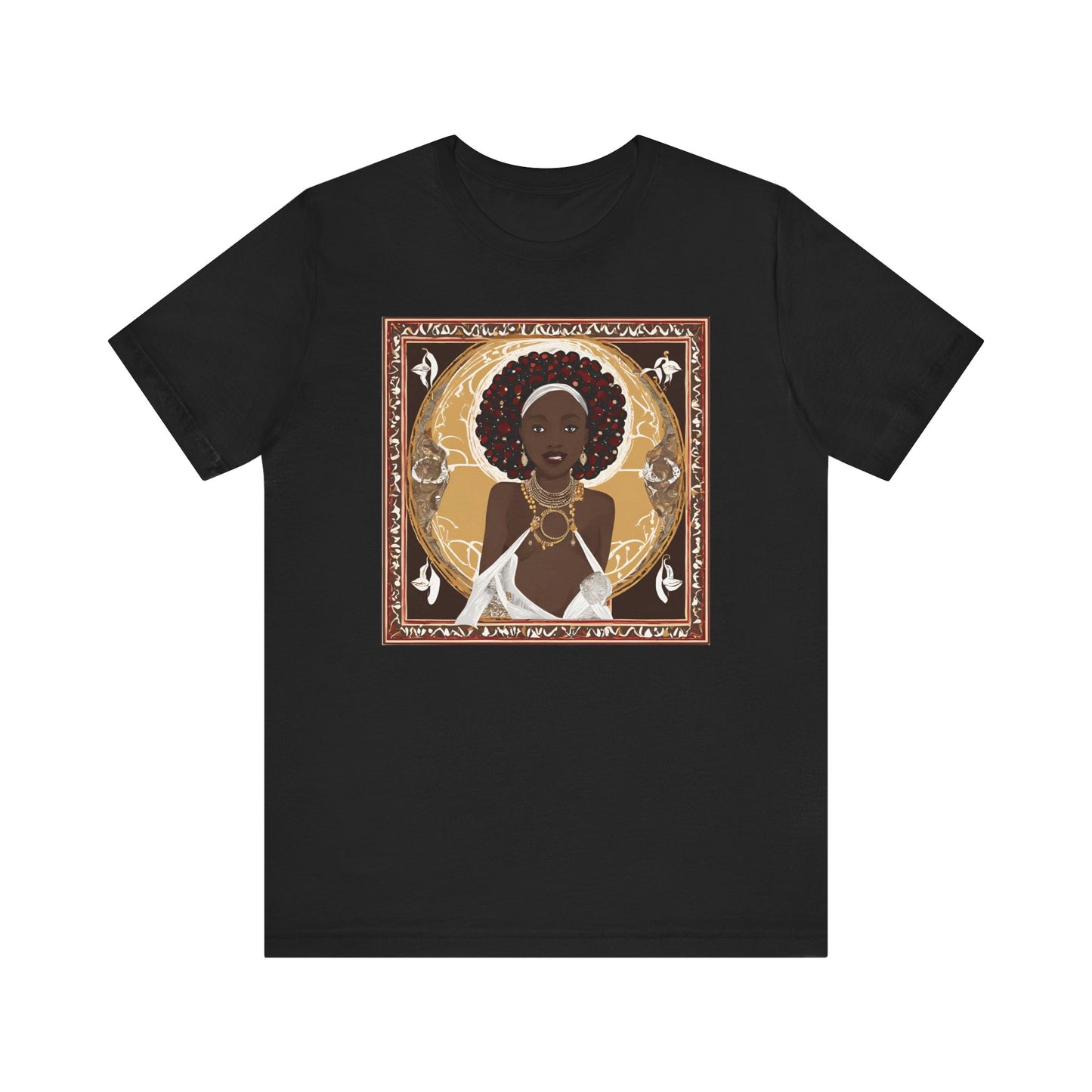 Black Queen Unisex Jersey Tee | Cultural Art Graphic Tee