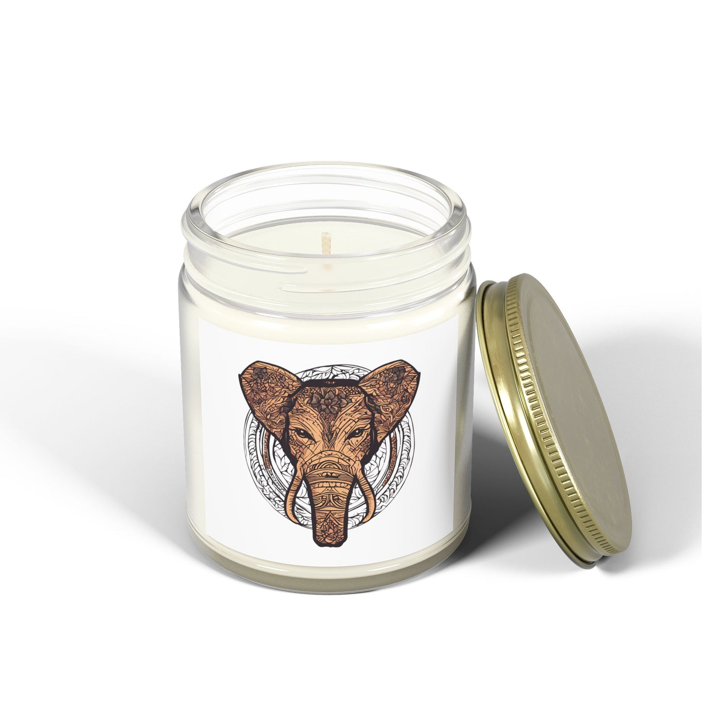 Elephant Design Scented Candles | Coconut Apricot Wax | Perfect for Relaxation and Home Decor