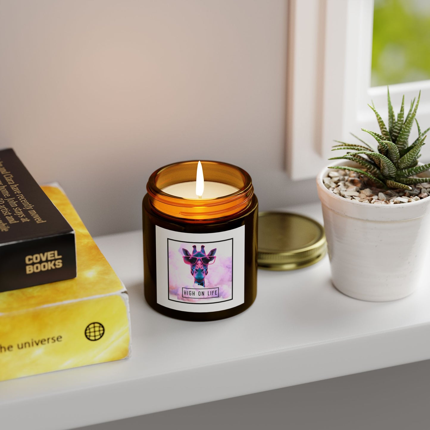 High On Life Scented Coconut Apricot Wax Candle