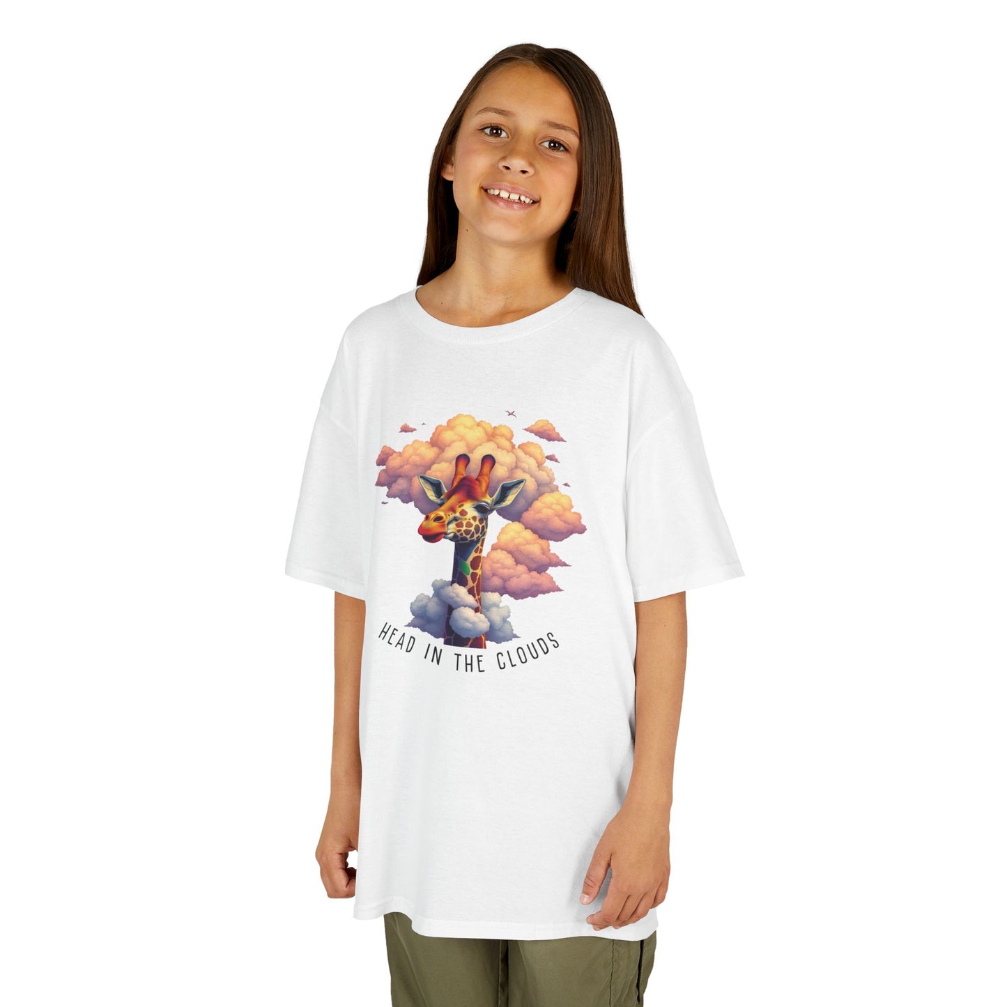 Kids Heavy Cotton™ Tee - 'Head in the Clouds' T-Shirt for Boys and Girls