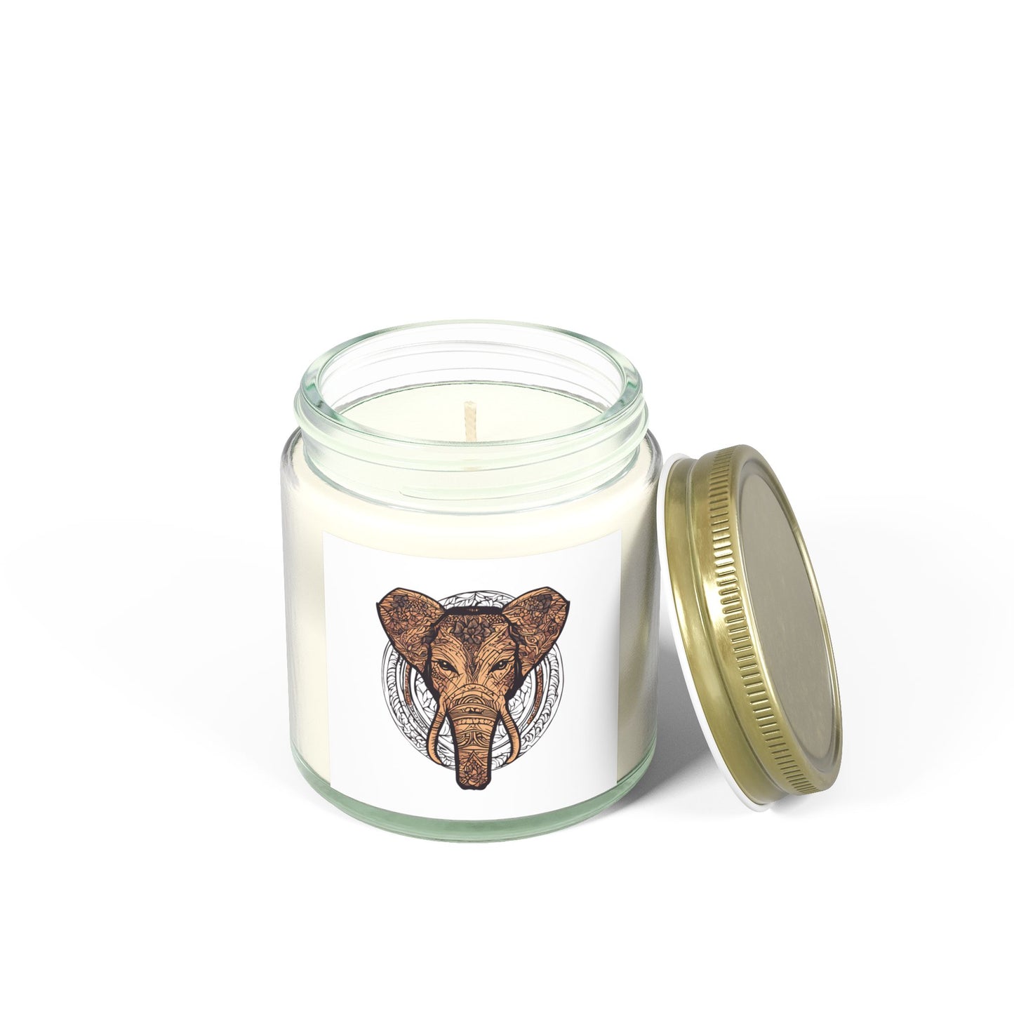 Elephant Design Scented Candles | Coconut Apricot Wax | Perfect for Relaxation and Home Decor